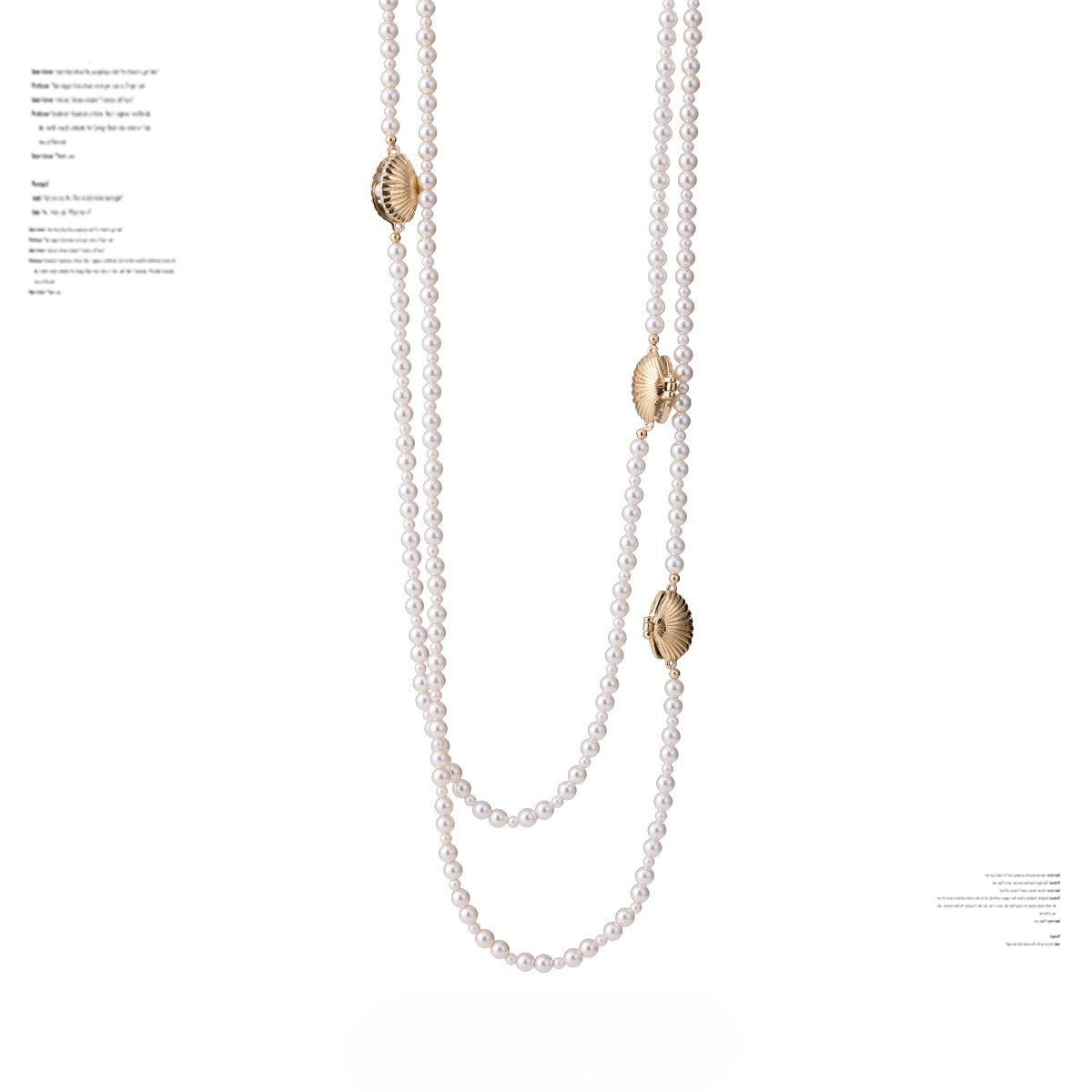 SUMIYAKI - Ocean Shell Series Long Shell & Pearl Necklace