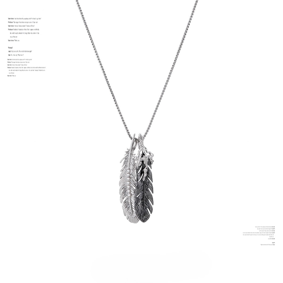 SUMIYAKI - Feather Series Black & White Layered Necklace