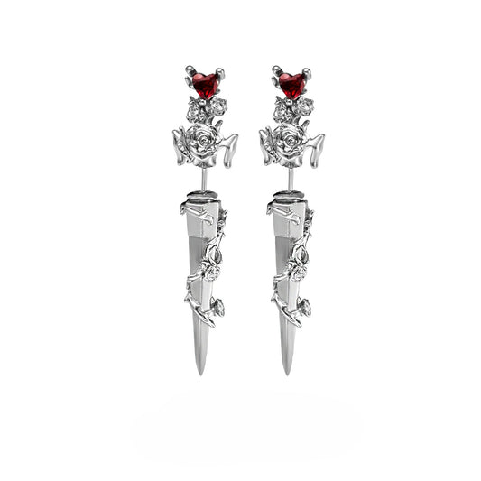 1STXULIE - Forbidden Rose Piercing Stud Earrings