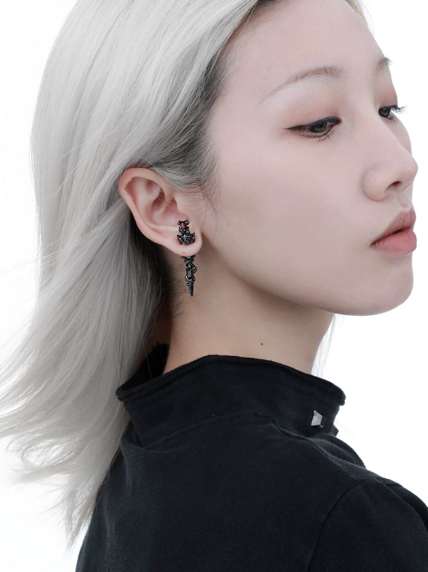 1STXULIE - Forbidden Rose Piercing Stud Earrings
