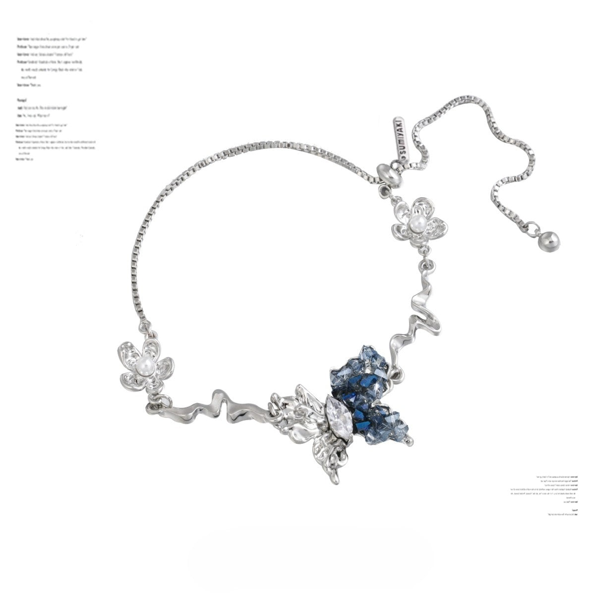 SUMIYAKI - Crushed Diamond Ice Butterfly Bracelet