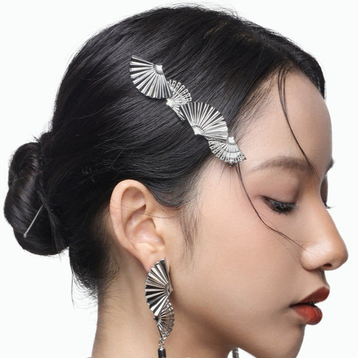 ABILLIONTH - New Chinese-Style Folding Fan Hair Clip