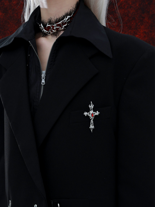 1STXULIE - Cross Brooch