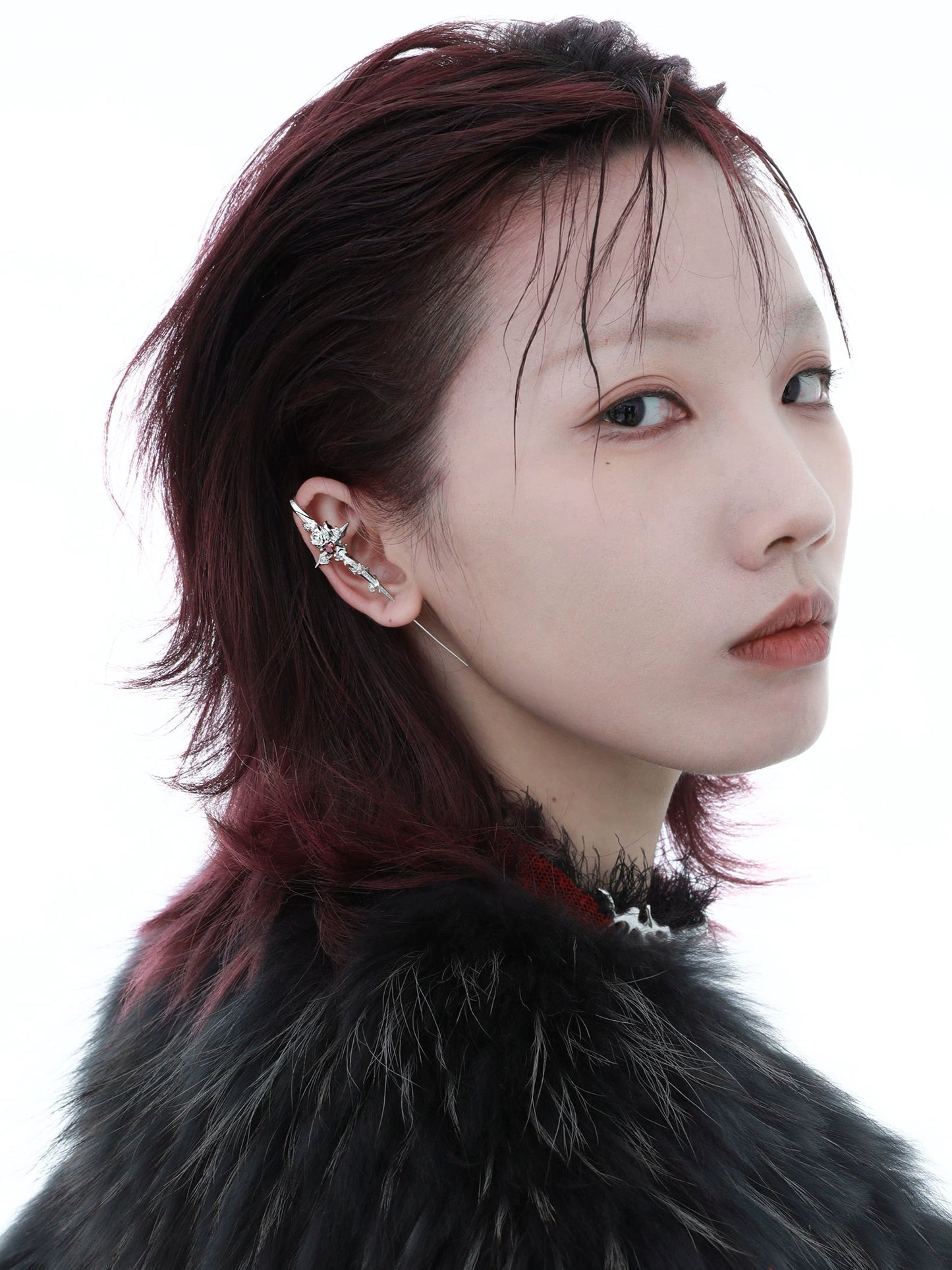 1STXULIE - Forbidden Rose Piercing Stud Earring