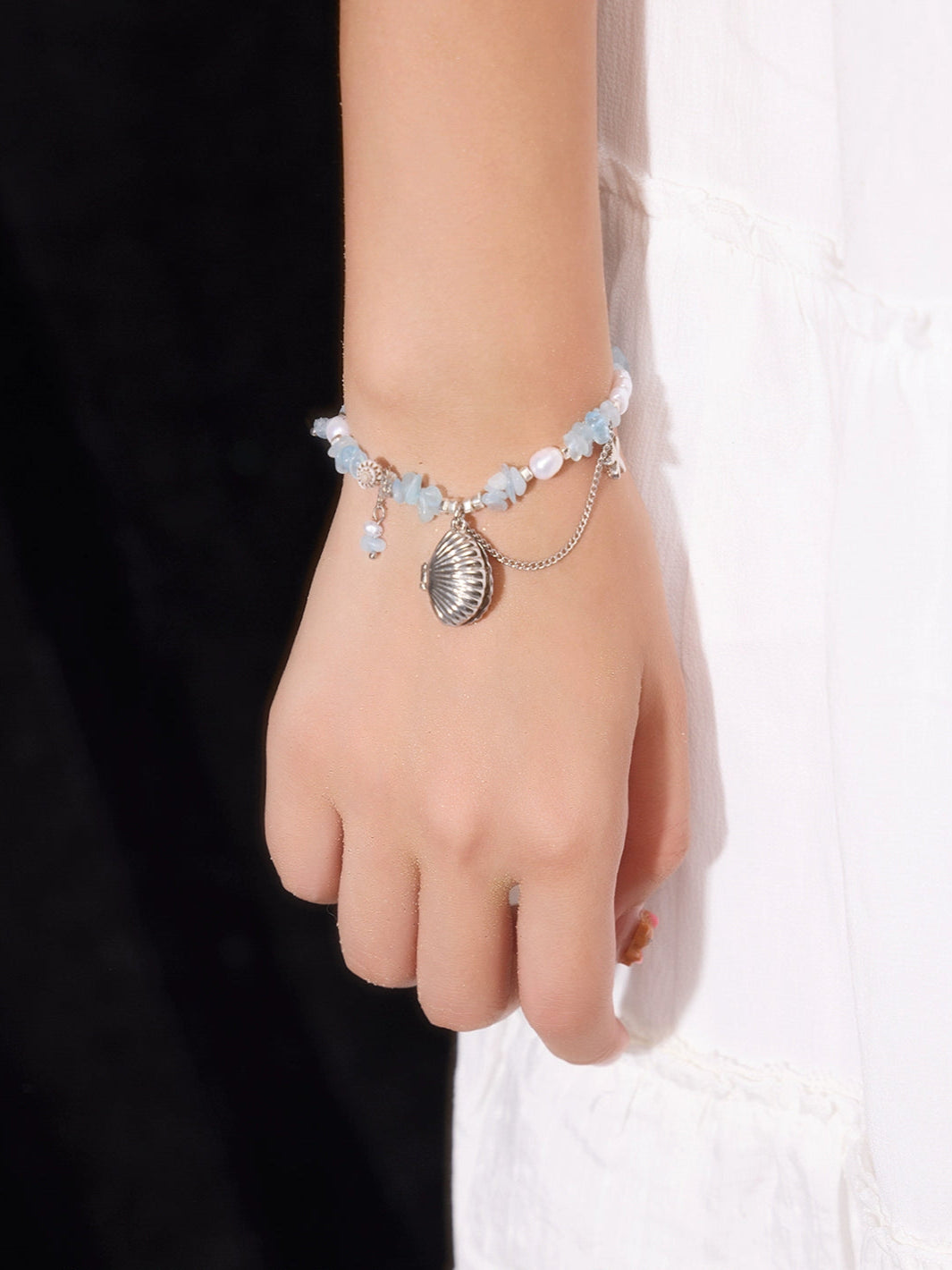 SUMIYAKI - Ocean Shell Series Crushed Stone & Shell Bracelet
