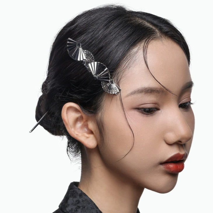 ABILLIONTH - New Chinese-Style Folding Fan Hair Clip