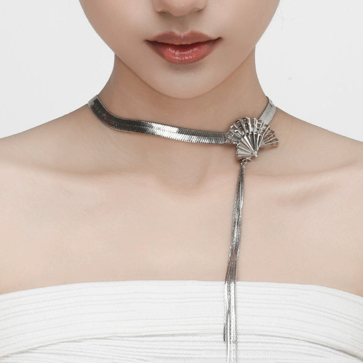 ABILLIONTH - New Chinese-Style Fan Tassel Necklace