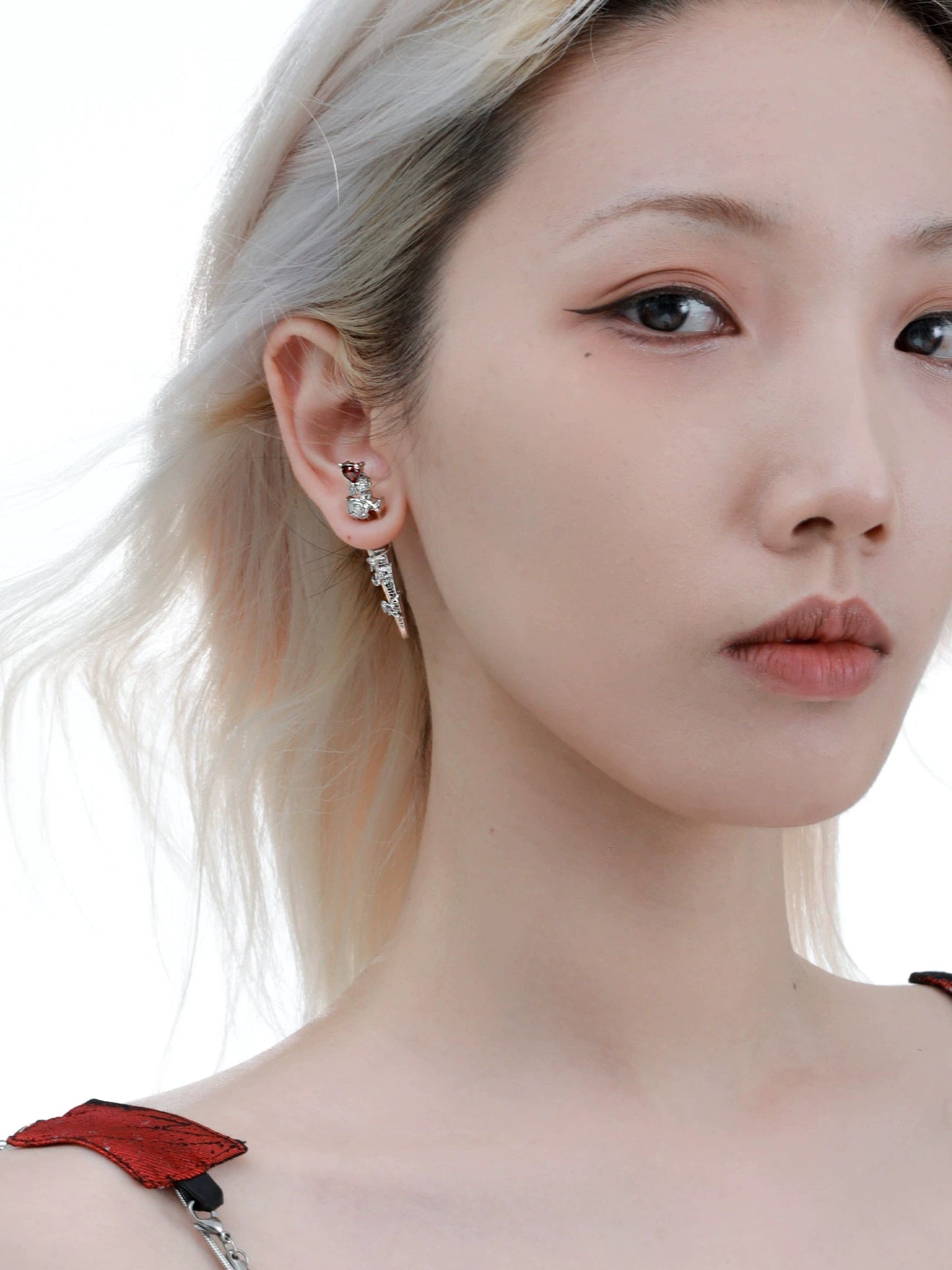 1STXULIE - Forbidden Rose Piercing Stud Earrings