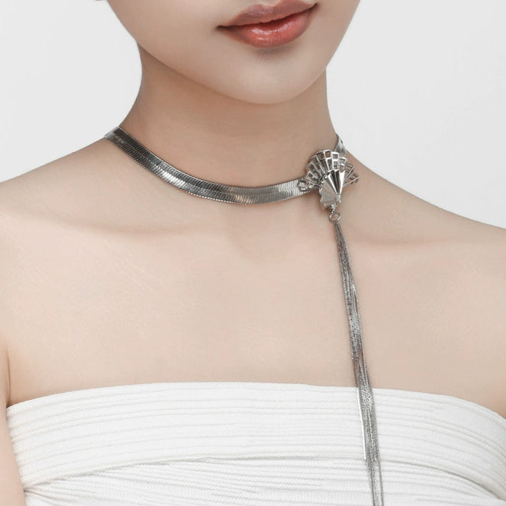 ABILLIONTH - New Chinese-Style Fan Tassel Necklace