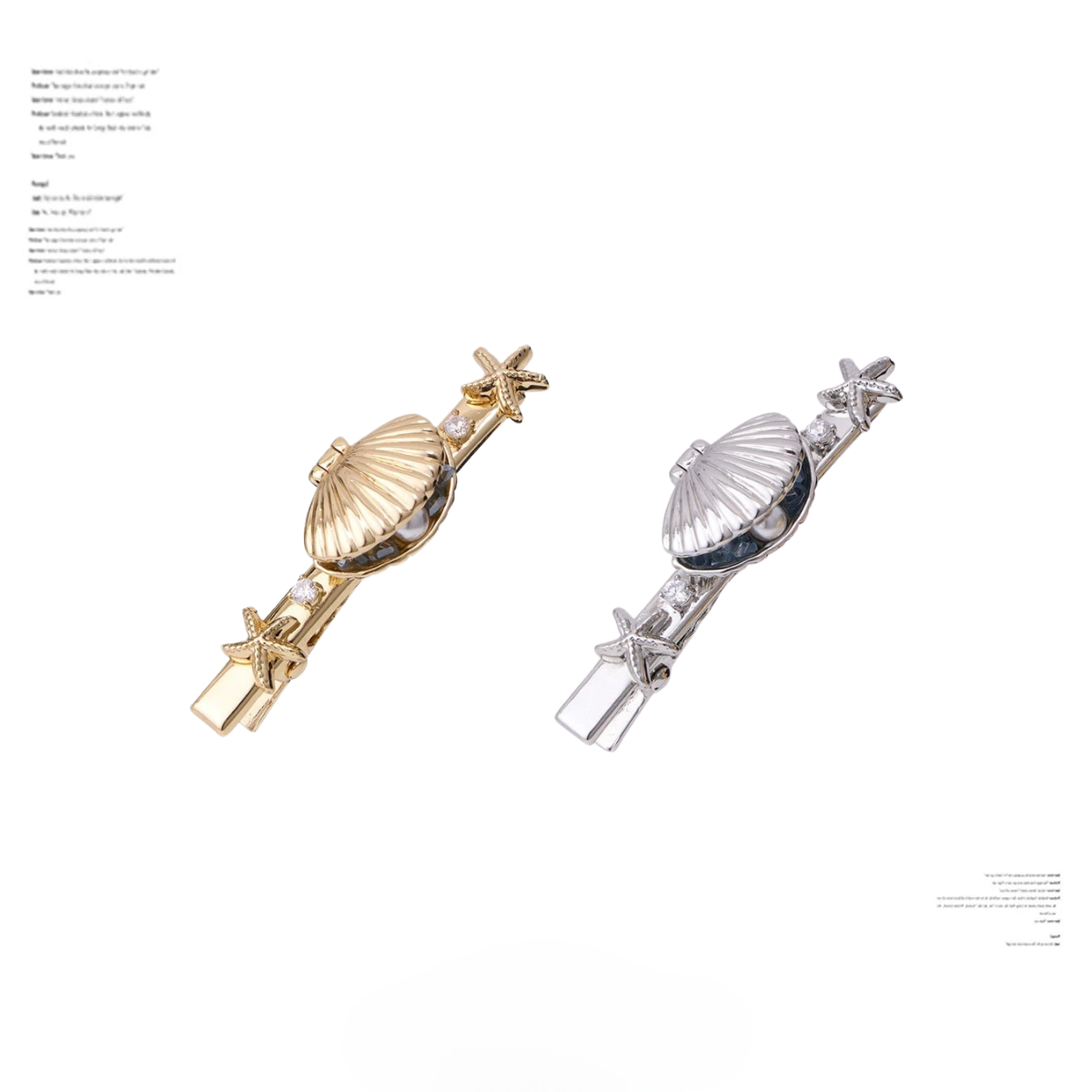 SUMIYAKI - Ocean Shell Series Starfish & Shell Hair Clip (Type 2)
