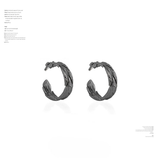 SUMIYAKI - Feather Series Hoop Earrings