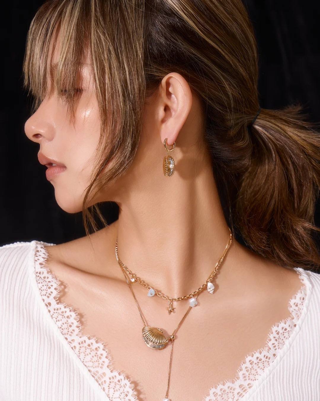 SUMIYAKI - Ocean Shell Series Pearl Earrings