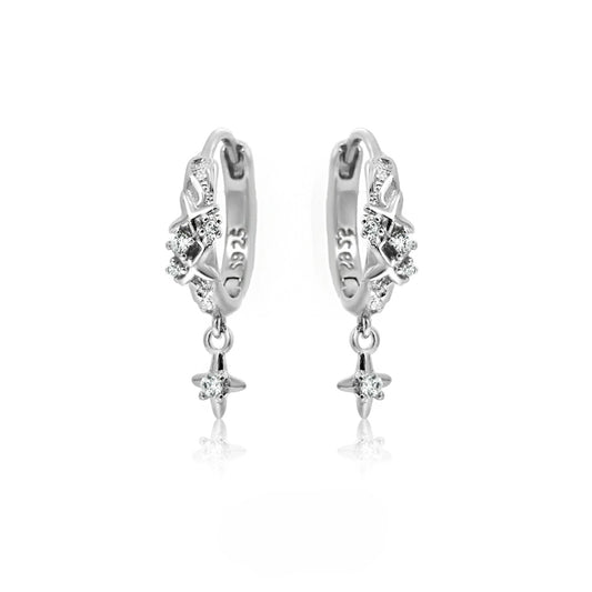 1STXULIE - Crushed Stones Series Huggie Earrings