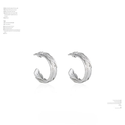 SUMIYAKI - Feather Series Hoop Earrings