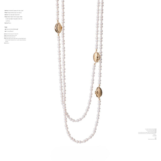 SUMIYAKI - Ocean Shell Series Long Shell & Pearl Necklace