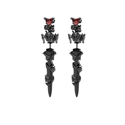 1STXULIE - Forbidden Rose Piercing Stud Earrings