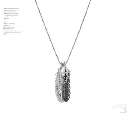 SUMIYAKI - Feather Series Black & White Layered Necklace