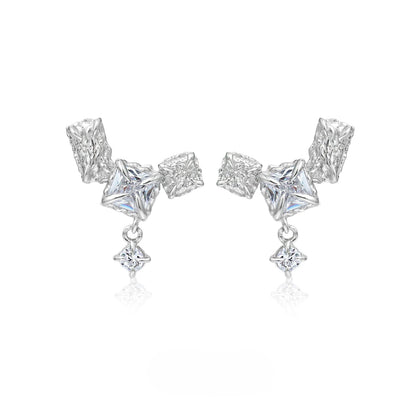 1STXULIE - Crushed Stones Series Stud Earrings