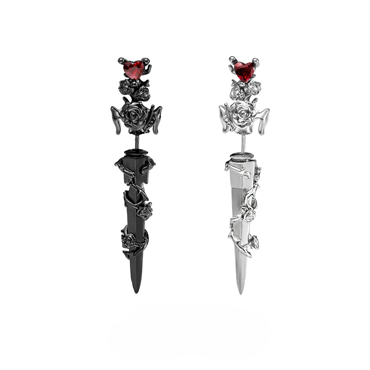 1STXULIE - Forbidden Rose Piercing Stud Earrings