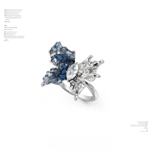 SUMIYAKI - Crushed Diamond Ice Butterfly Ring