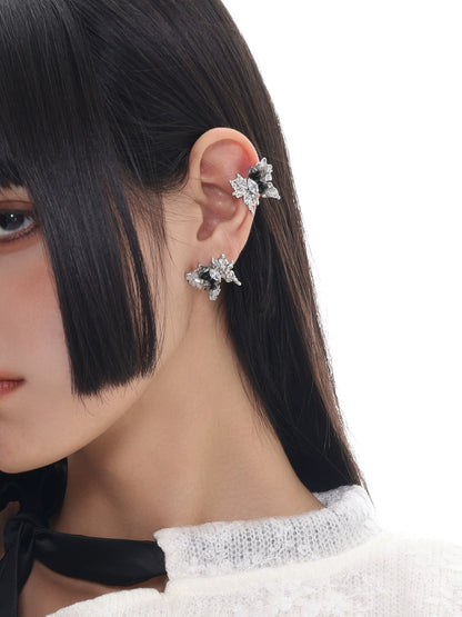 SUMIYAKI - Crushed Diamond Ice Butterfly Earrings – Stud & Clip-On