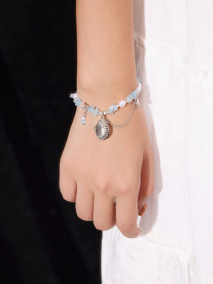 SUMIYAKI - Ocean Shell Series Crushed Stone & Shell Bracelet