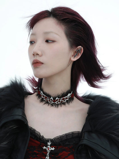 1STXULIE - Forbidden Rose Piercing Stud Earring
